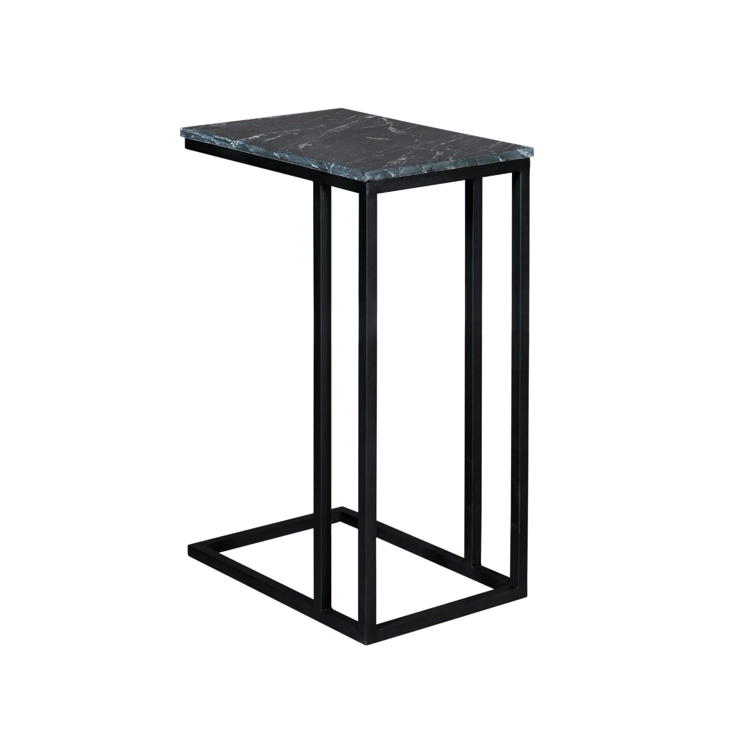 Table d'appoint marbre noir pour ordinateur DUOMO