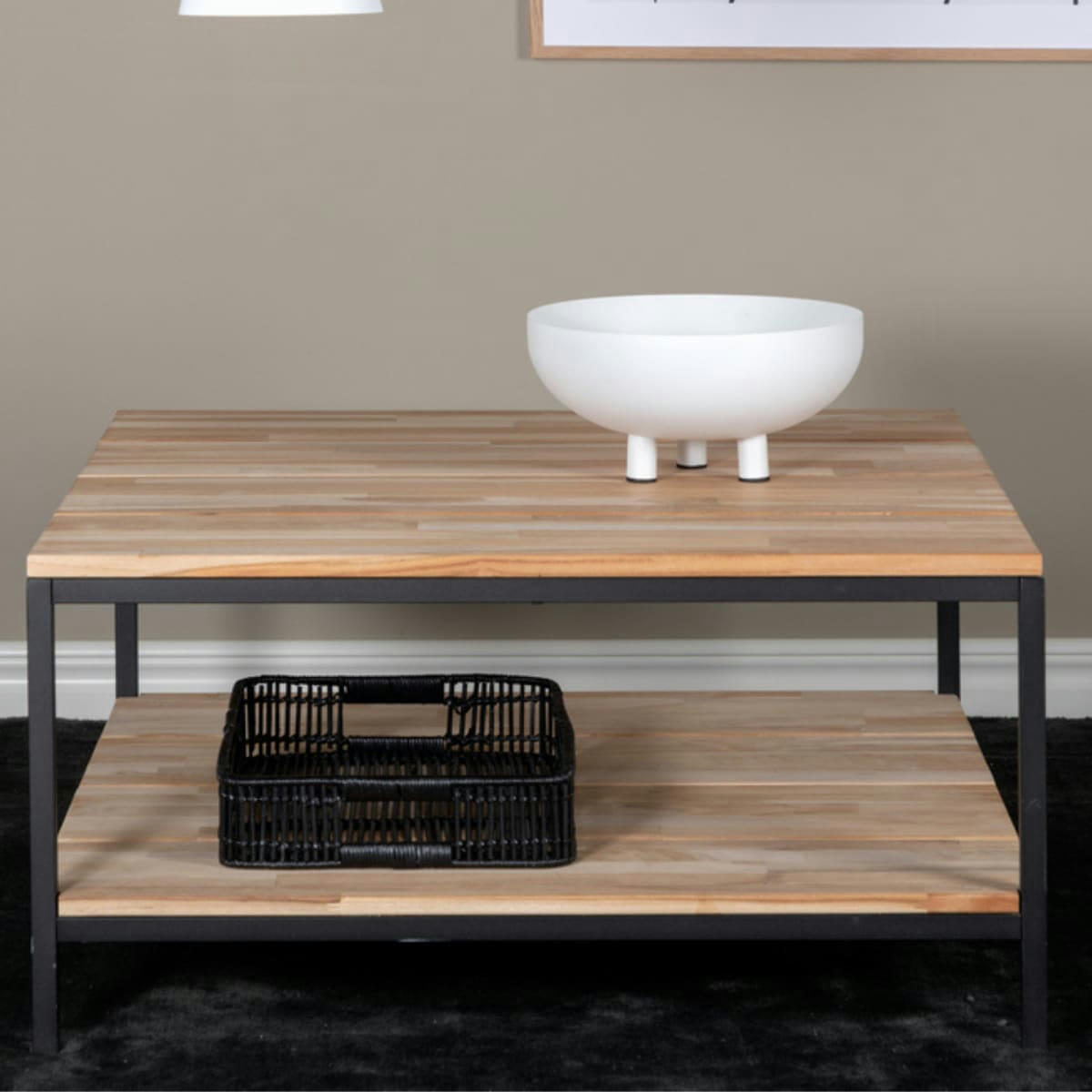 CIRABA - Table basse 2 plateaux en bois clair