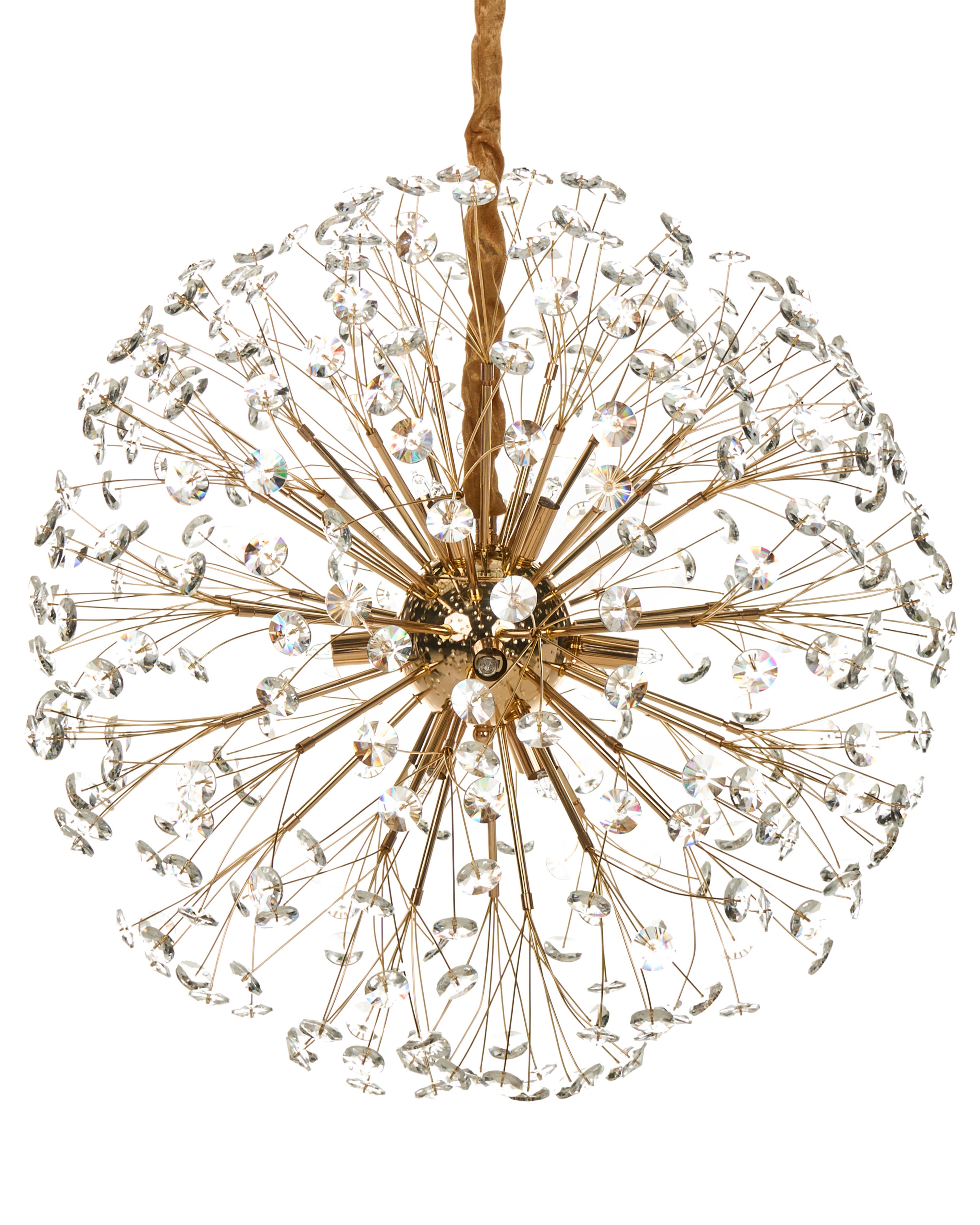 Chandelier TIMANE Glass Brass