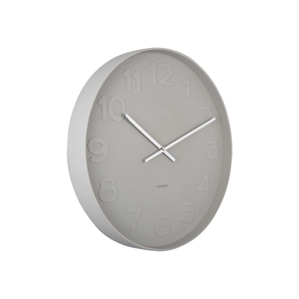 MR. GREY - Horloge murale ronde D51cm gris