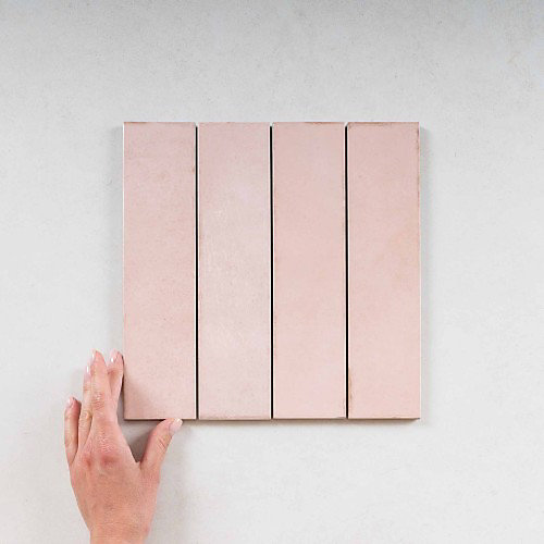 Carrelage mural Effet Zellige Rose TRIBE 6x24,6cm Rose - Les Carreaux de Jean