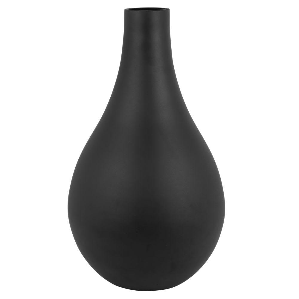 - Vase poire en verre noir mat H41
