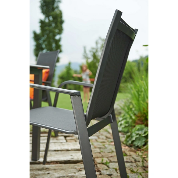 Stapelsessel, 4er, anthrazit, 69x62x97cm