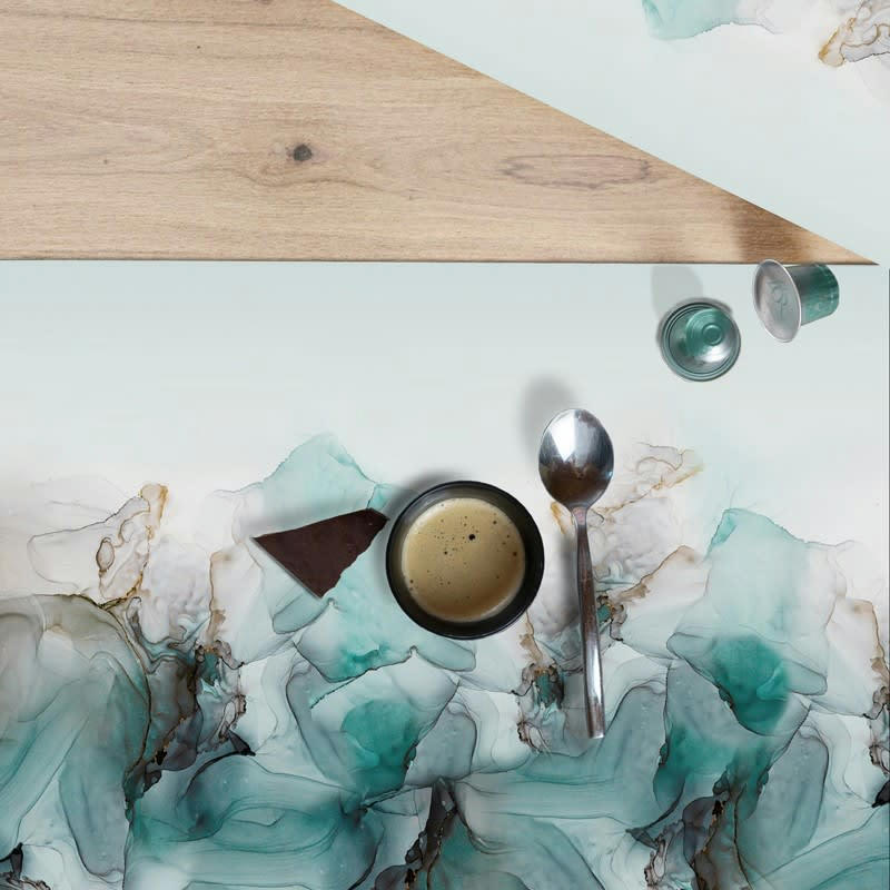 FLUID-ART - Lot de 4 sets de table L 40xl 30cm Multicolore Abstrait