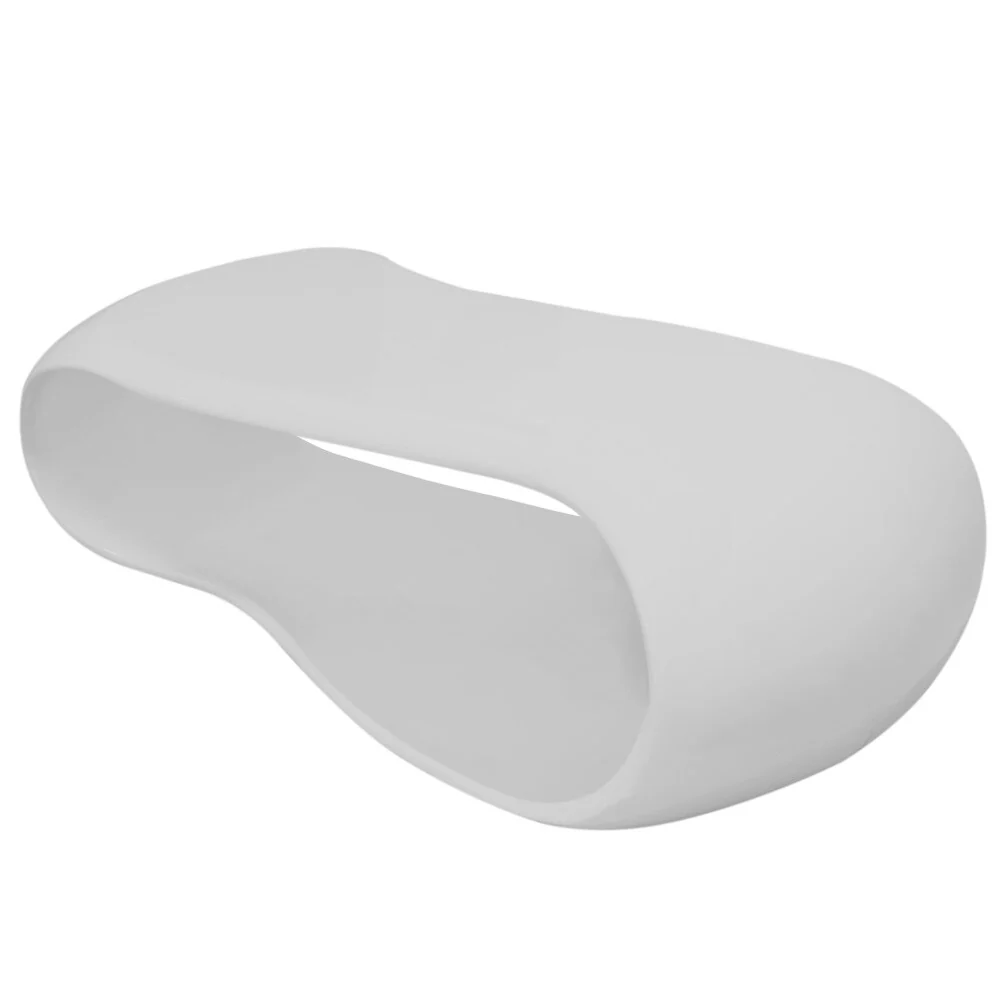 Best Master Furniture White Lacquered Wood Modern Coffee Table