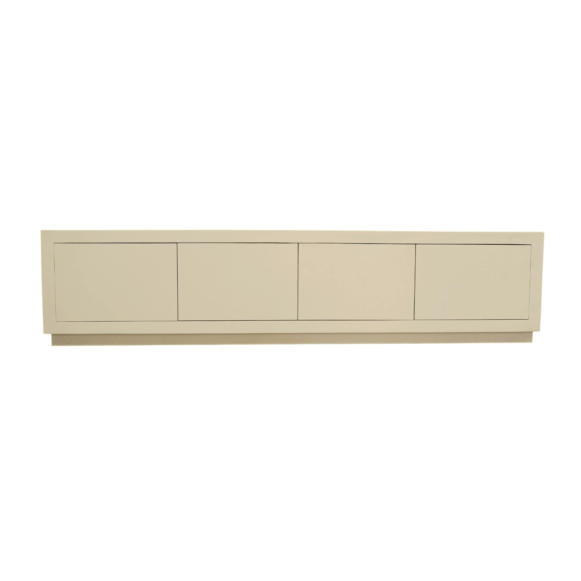 Meuble TV avec rangement bois sable 200 cm MONTARO