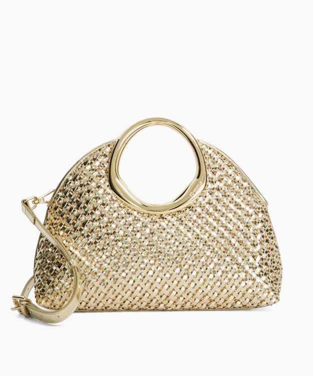 Earning Gold - Gold Handle Woven Bag