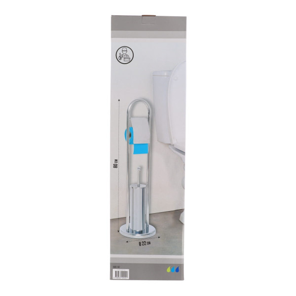 Zestaw Łazienkowy 2w1 Stojak na Papier   Szczotka WC Batu 80 cm