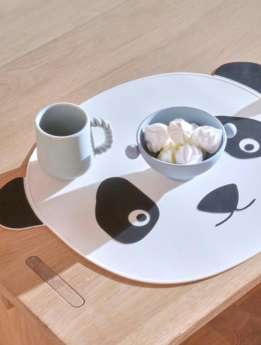 PANDA - Set de table blanc en silicone H0,2x45x35cm