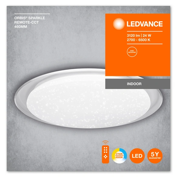 LED-Leuchte »ORBIS® Sparkle«, 6000 K, 28 W, weiß