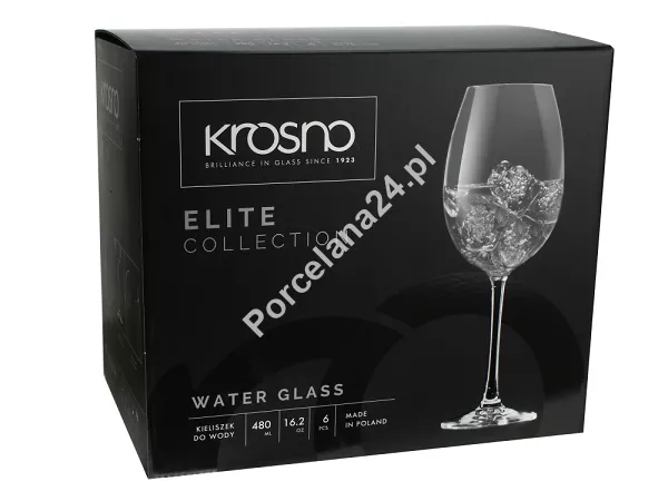 Kpl. kieliszków do wody 480 ml (6 szt) Krosno - Elite (Sensei / Emotion) 8281