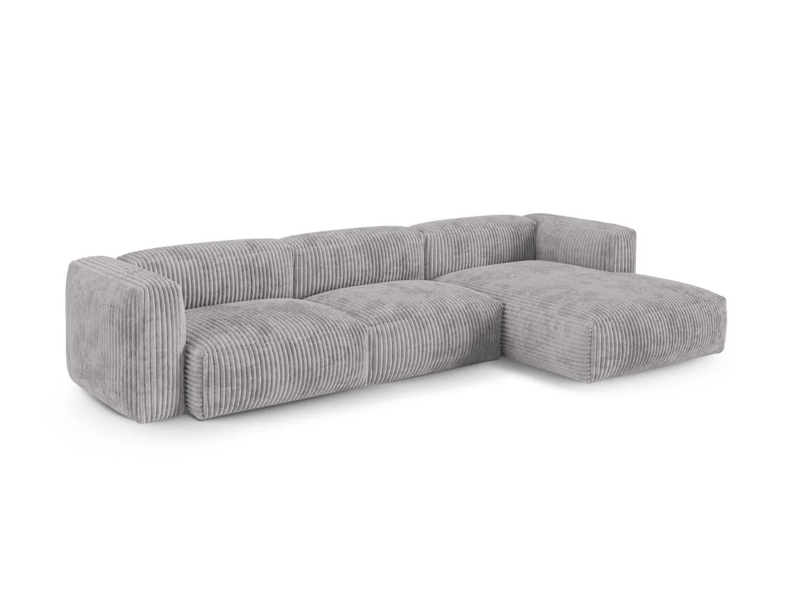 Modulaire hoekbank Martina rechts ribstof