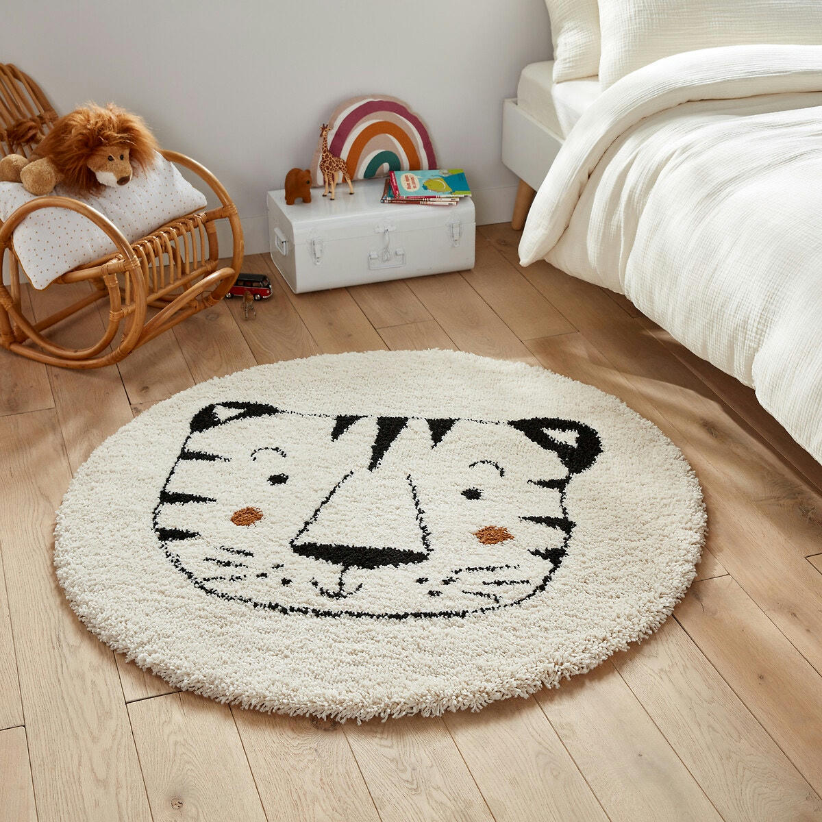Tapis enfant rond motif tigre, Lillio