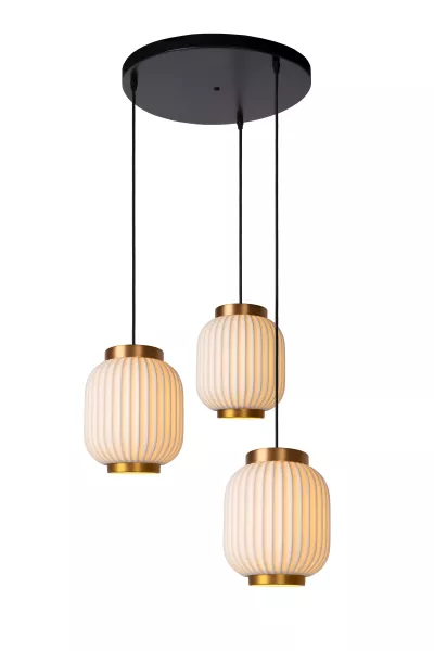 Lampa wisząca biała GOSSE 3xE27x40W wym: 170x40x40 cm Lucide