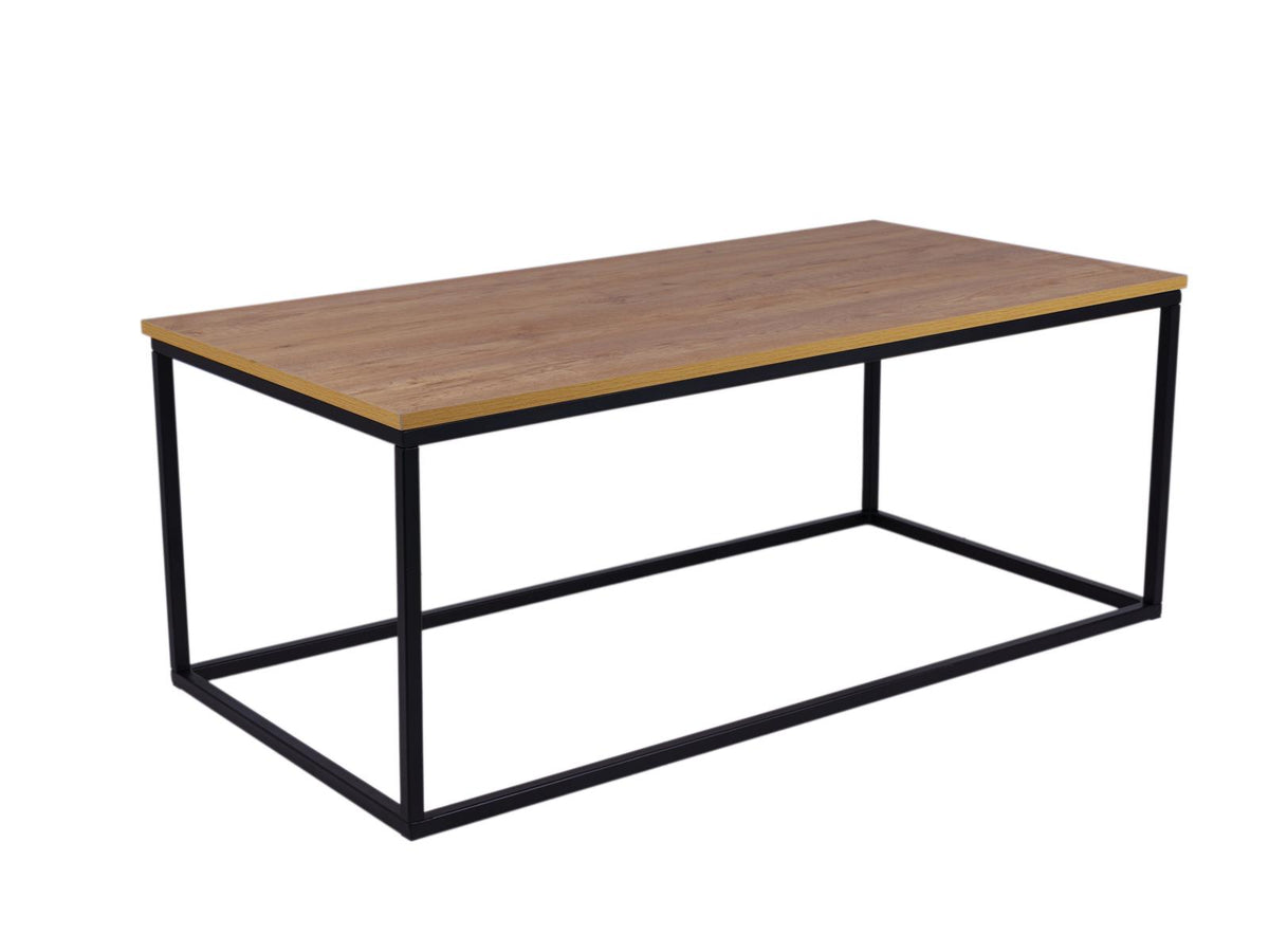 MaximaVida rechthoekige salontafel Kiev 120 cm x 60 cm - rustiek eikenhout fineer