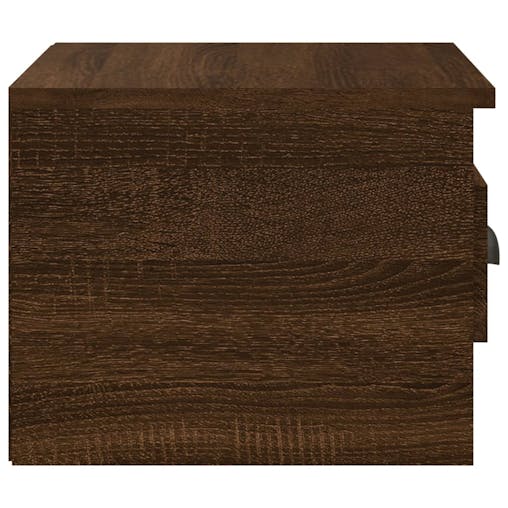 NNEVL Wall-mounted Bedside Cabinets 2 pcs Brown Oak 41.5x36x28cm