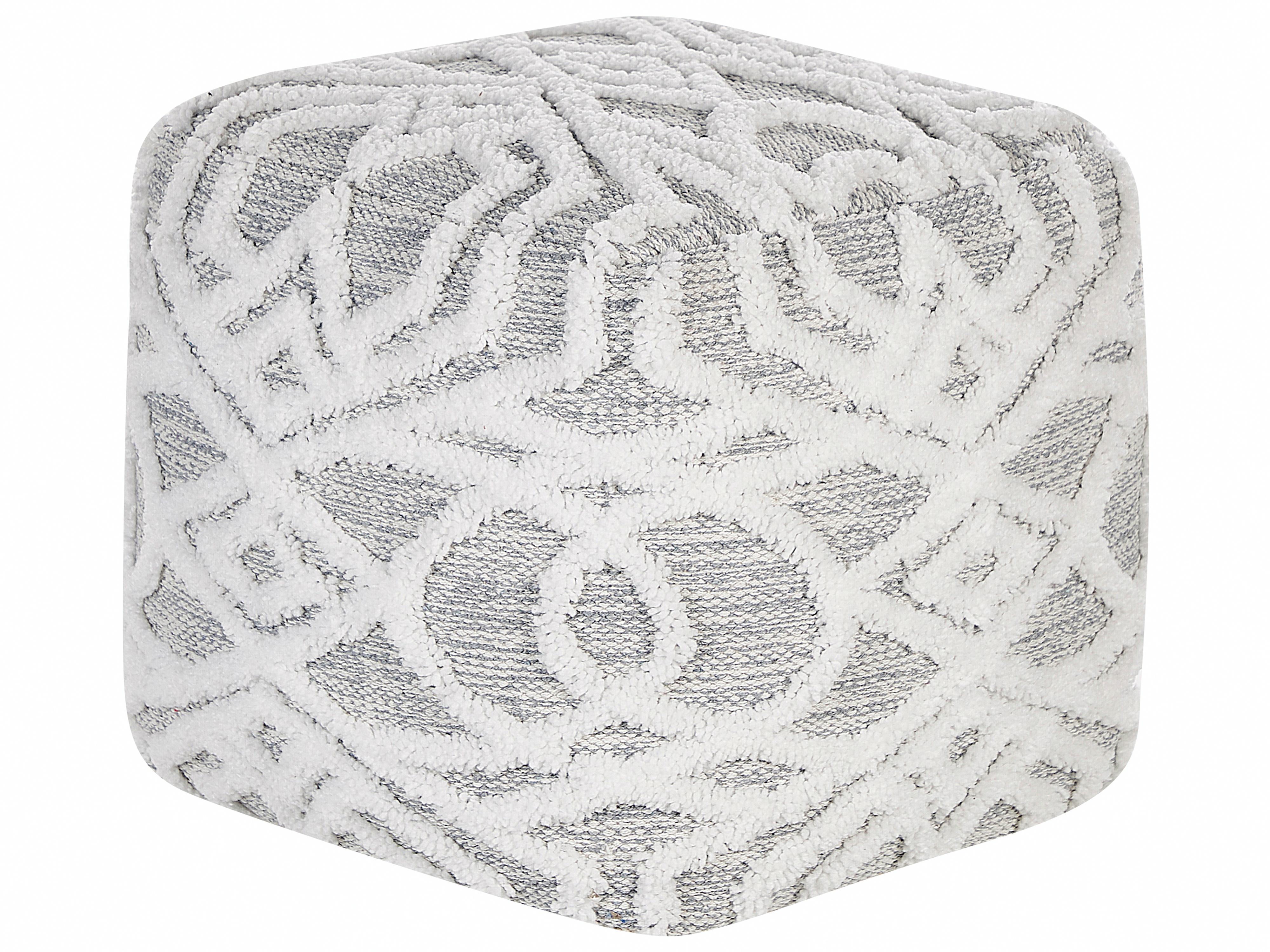 Pouffe BHILWARA Cotton Grey