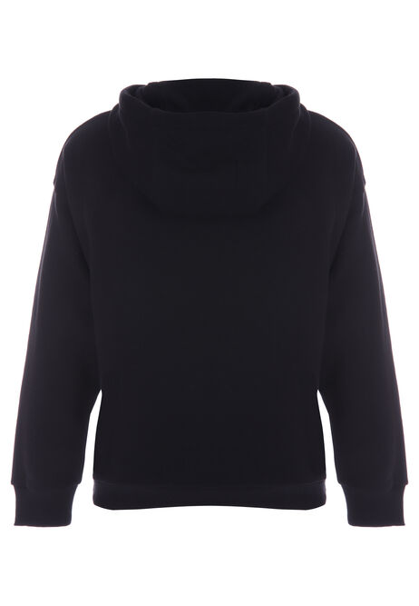 Older Boys Black Plain Hoody