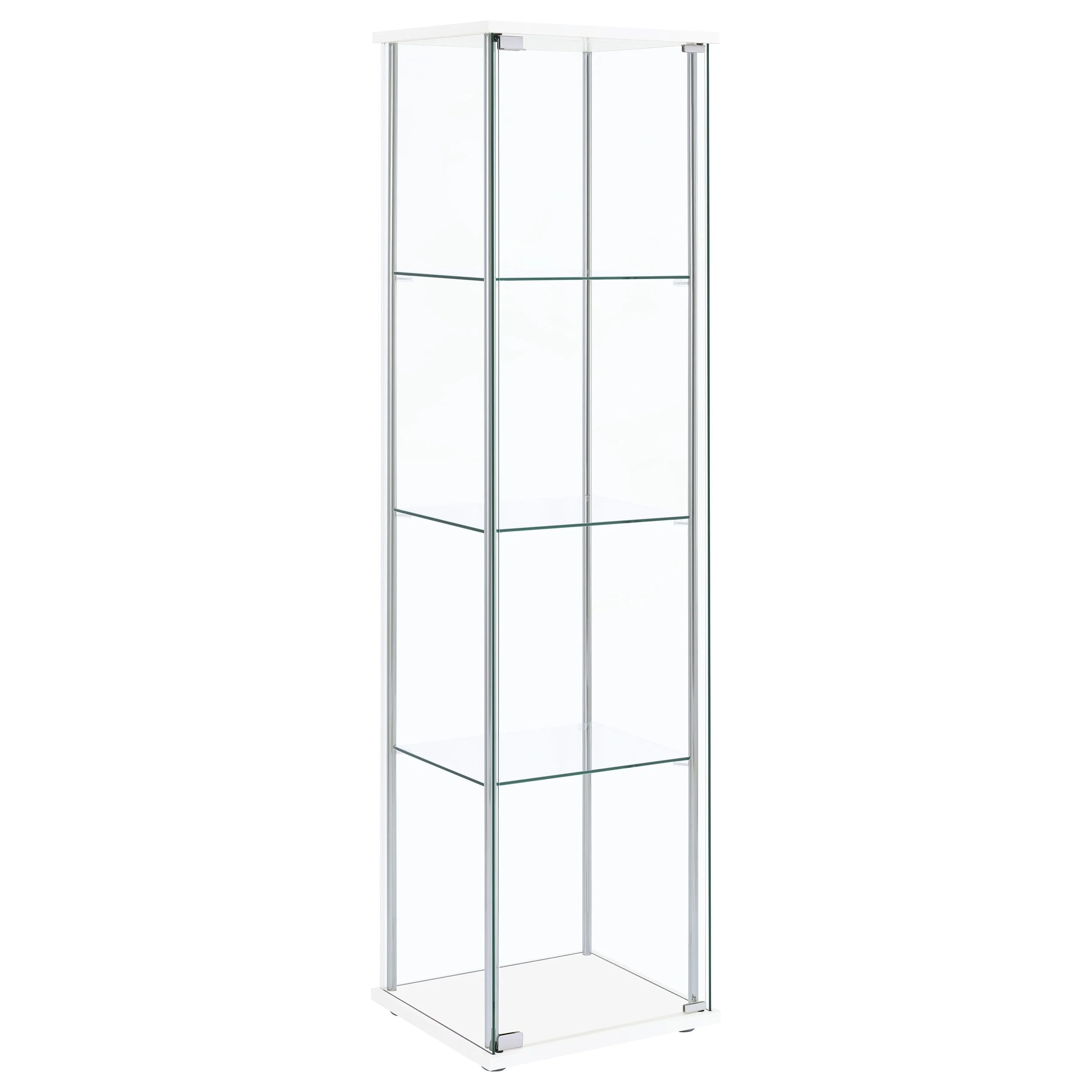 Bellatrix 4-shelf Clear Glass Curio Cabinet