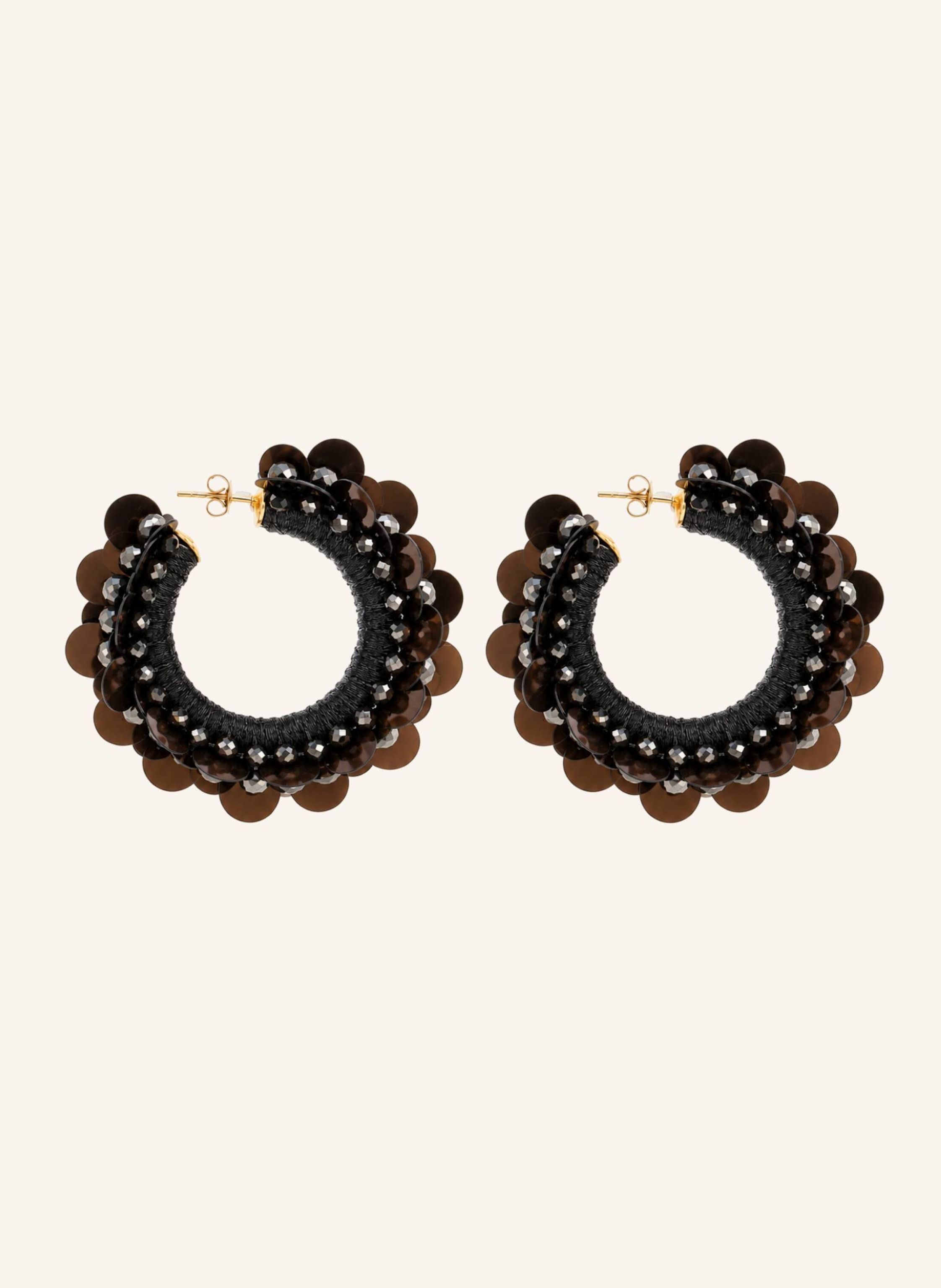 LOTT.gioielli Creolen VELINA CE SQ SEQUINS M BROWN by GLAMBOU
