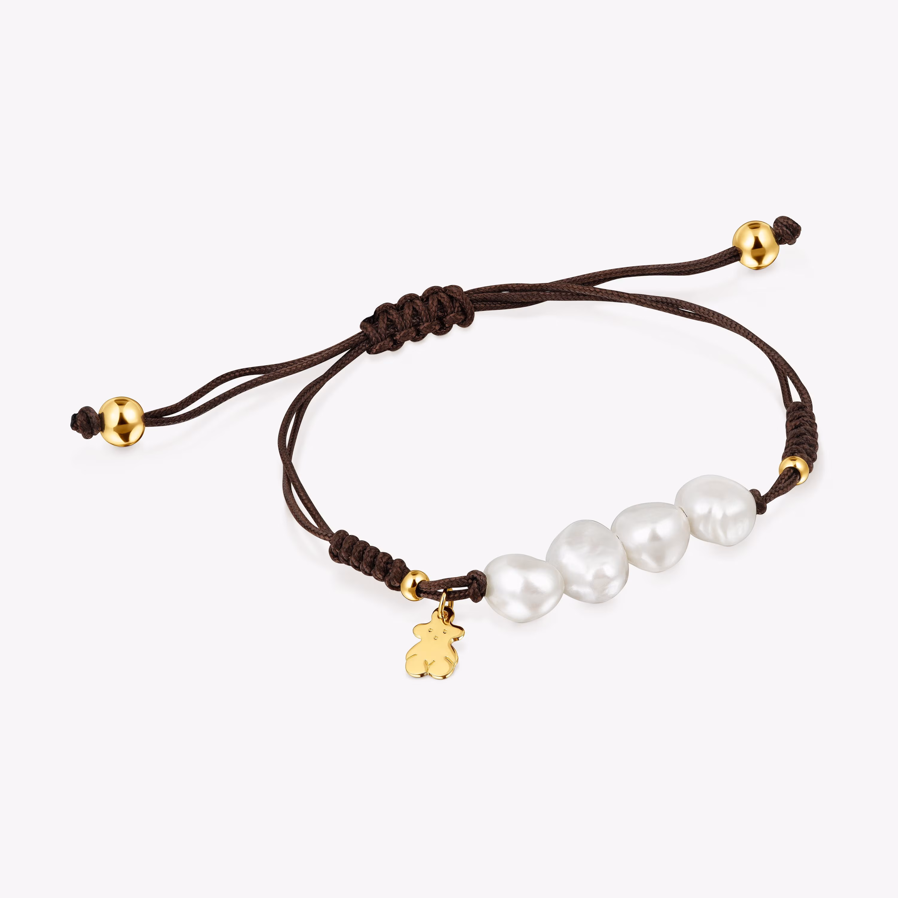 Pulsera con baño de oro 18 kt sobre plata y perlas cultivadas TOUS Nudos