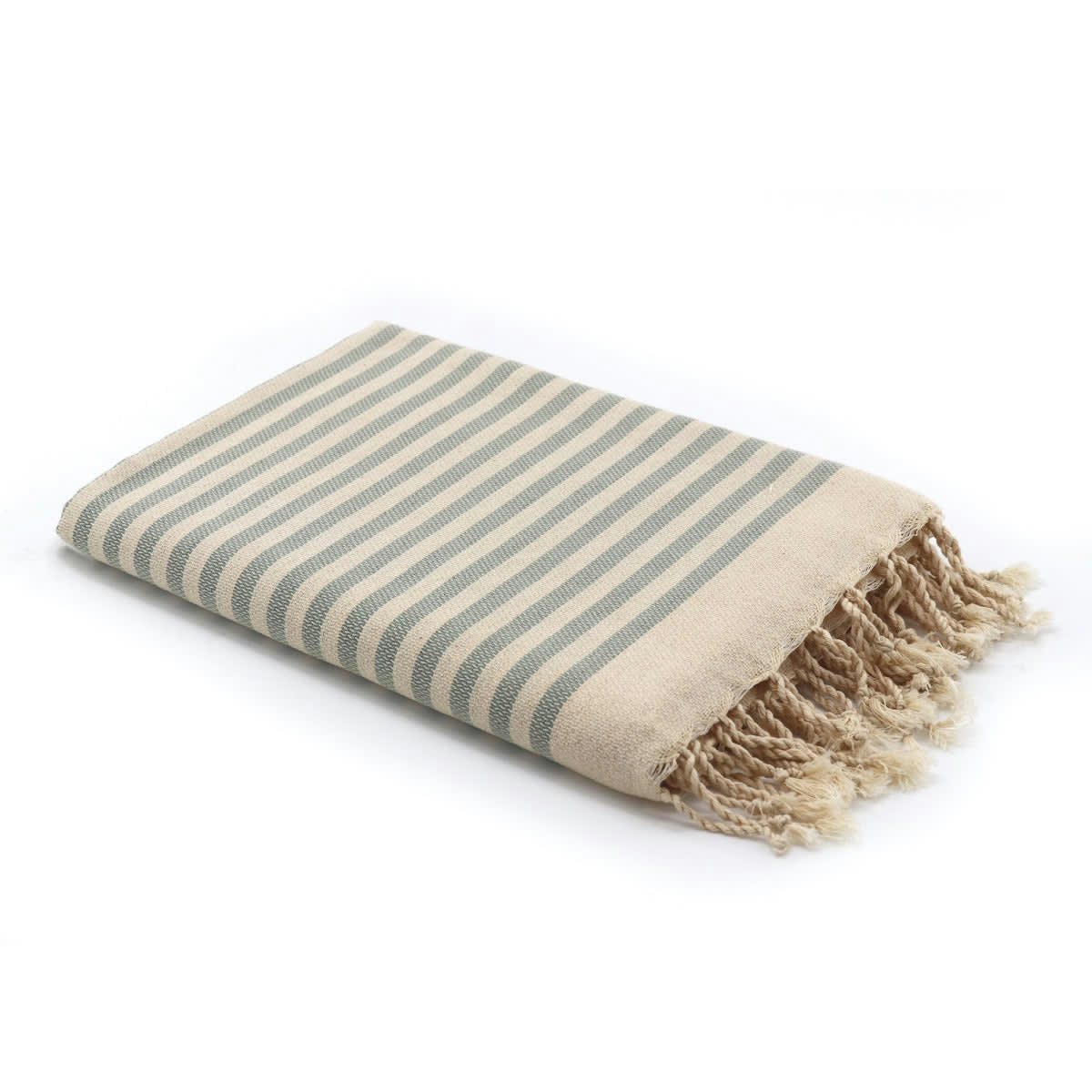 HOSSEGOR - Fouta coton  100x200 vert d'eau