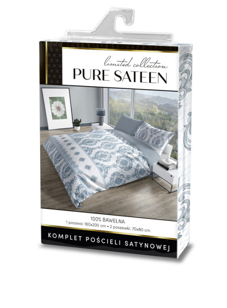 Pościel satyna bawełniana Pure Sateen 160x200 Faro