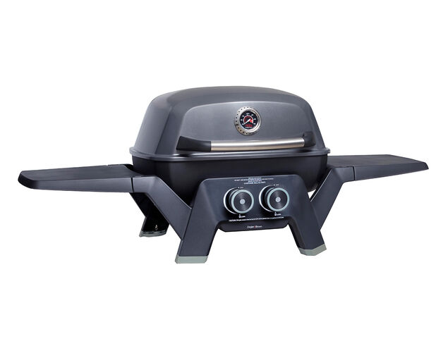 Ziggy Elite Twin Grill Natural Gas BBQ - Gunmetal Grey