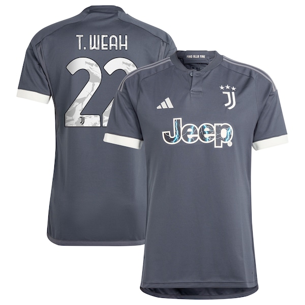 Timothy Weah Juventus adidas 2023/24 Third Replica Player Jersey - Gray/Black/White