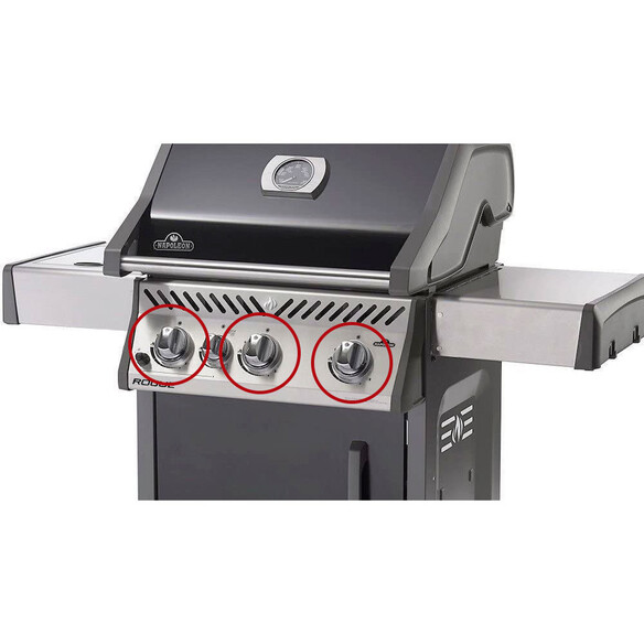 Bouton réglage (grand modèle) chromé barbecue gaz - Napoléon