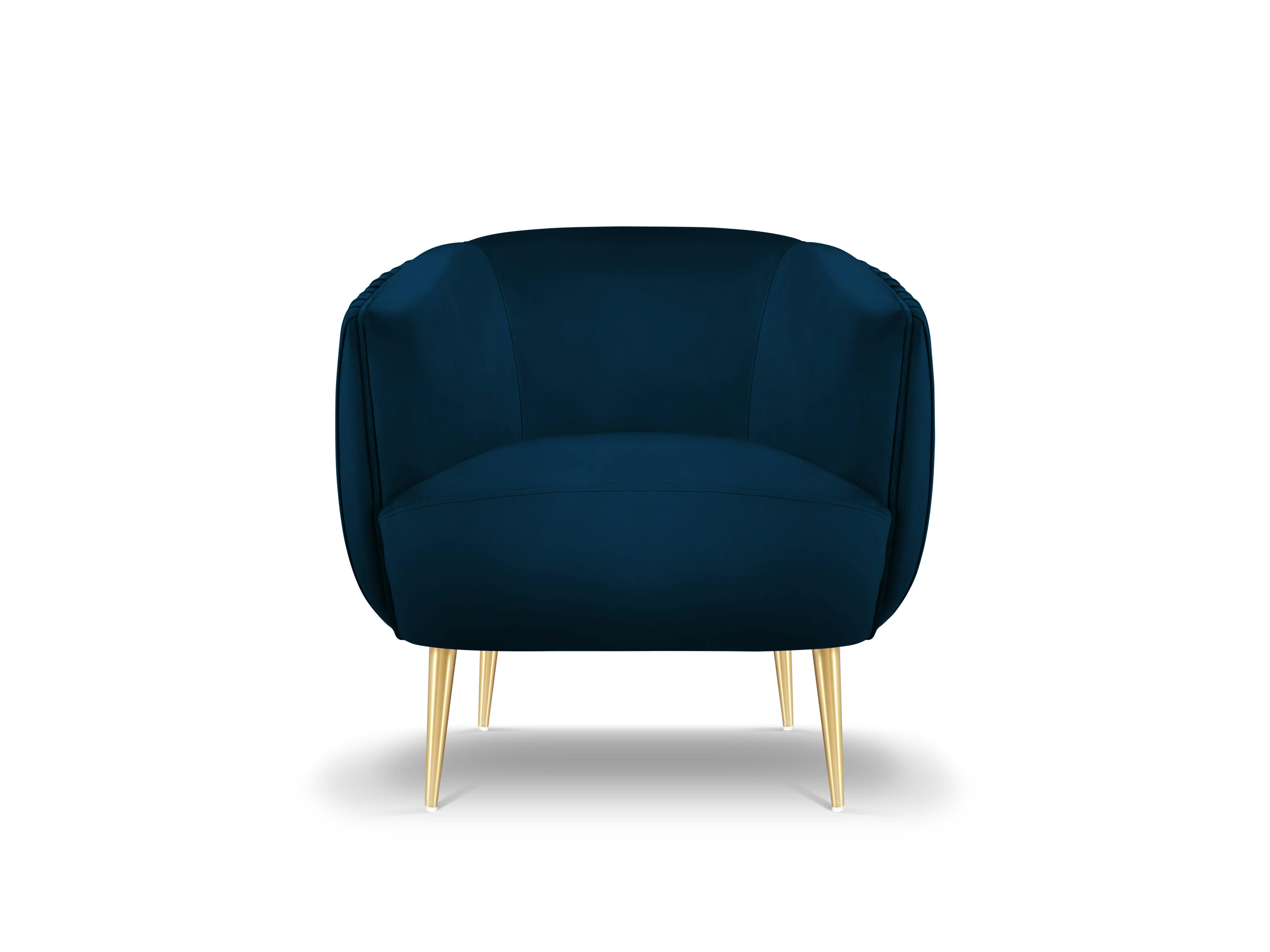 MOSS - Fauteuil en velours bleu marine