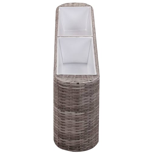 NNEVL Garden Raised Bed 120x24x40 cm Poly Rattan Grey