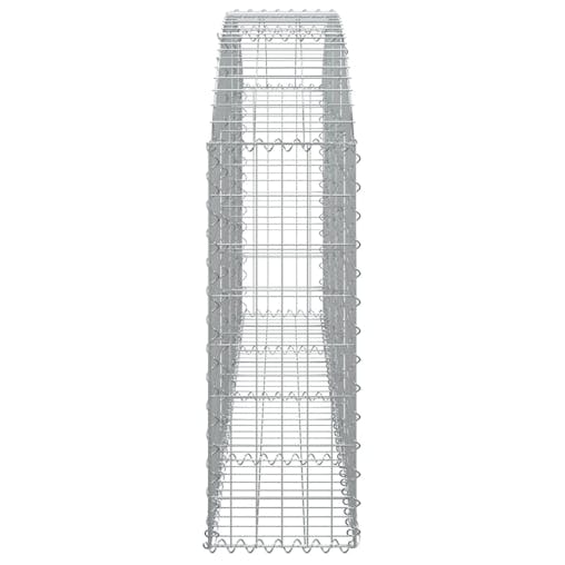 NNEVL Arched Gabion Basket 200x30x80/100 cm Galvanised Iron