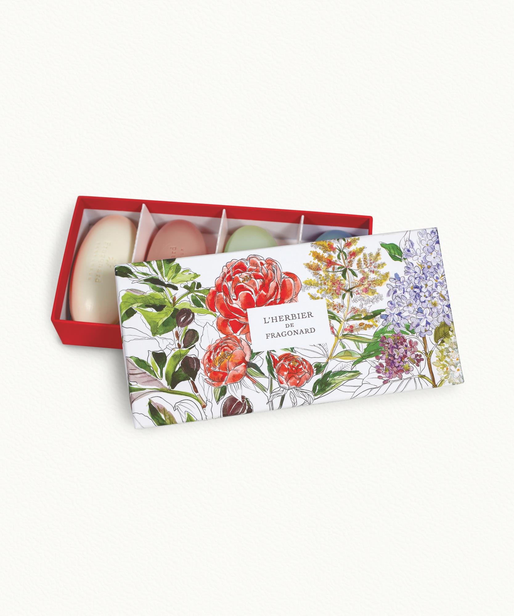Coffret savons galets Fleurs - 4 mini savons parfumés