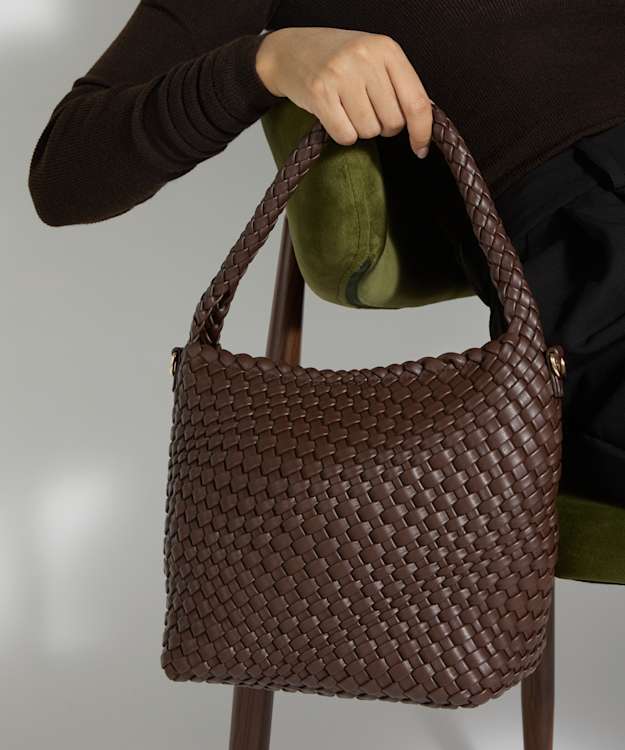 Deliberate M Brown - Woven Shoulder Bag