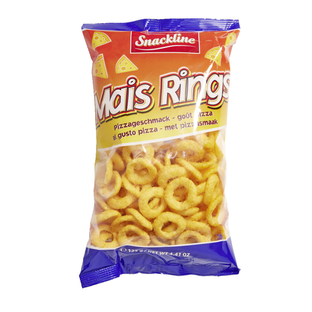 Snacks maïs rings go&ucirc;t pizza 125gr