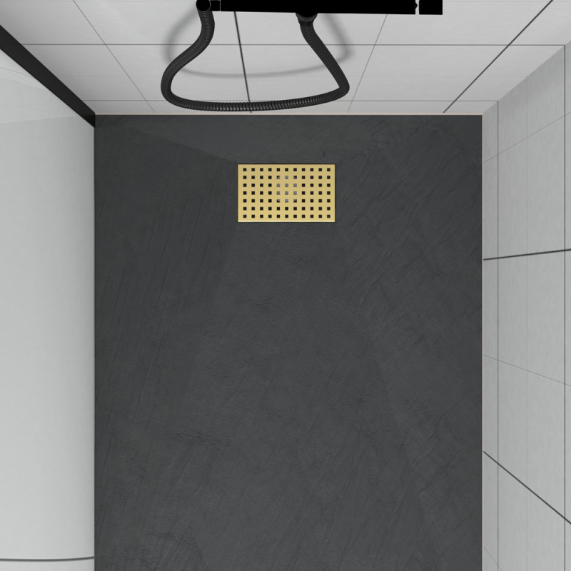 Grille perforée pour receveur de douche Stone 2 or AURLANE