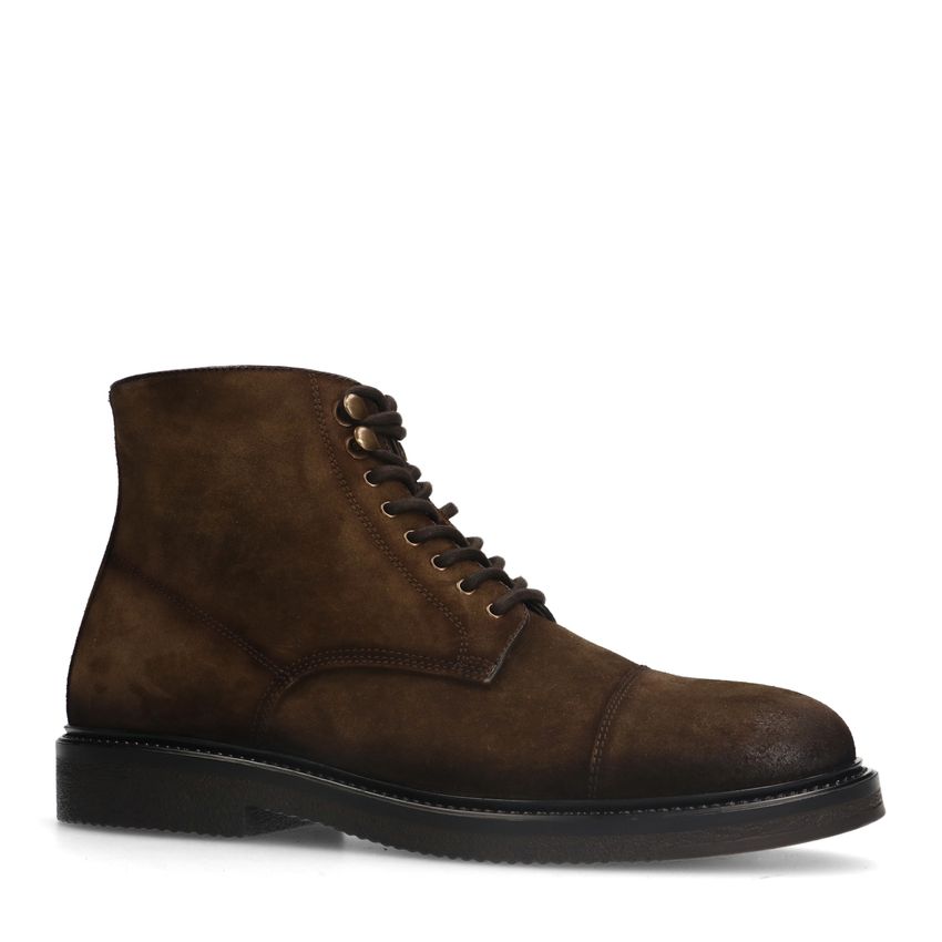 Manfield Bruine suède veterboots