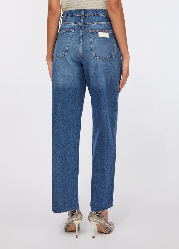 Jeans wide leg a vita bassa