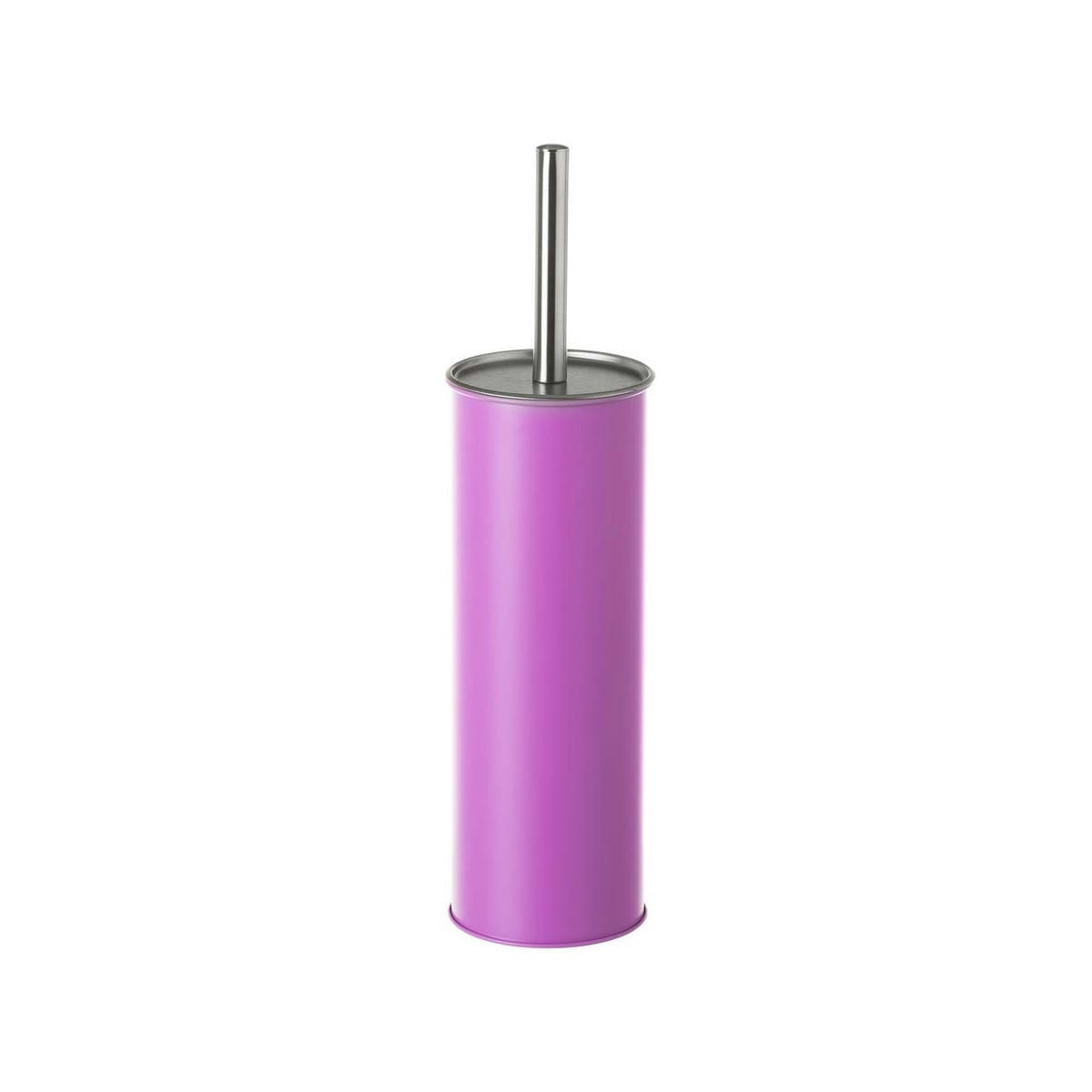 MÉTAL - Balai brosse WC métal violet