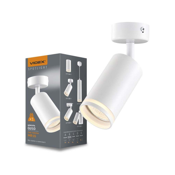 Spot okrągły biały Martin 1xGU10x30W wym:16x5,5x5,5cm IP20 Videx