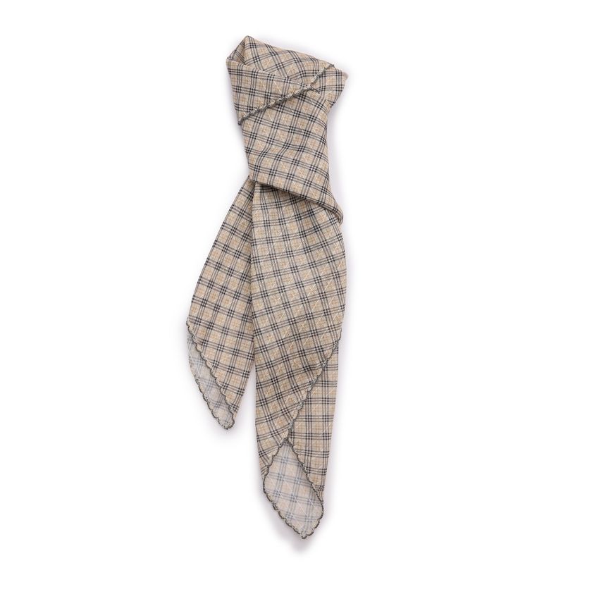 Manfield Beige geruit sjaaltje