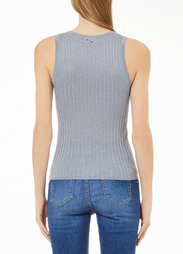 Top in maglia lurex&reg;