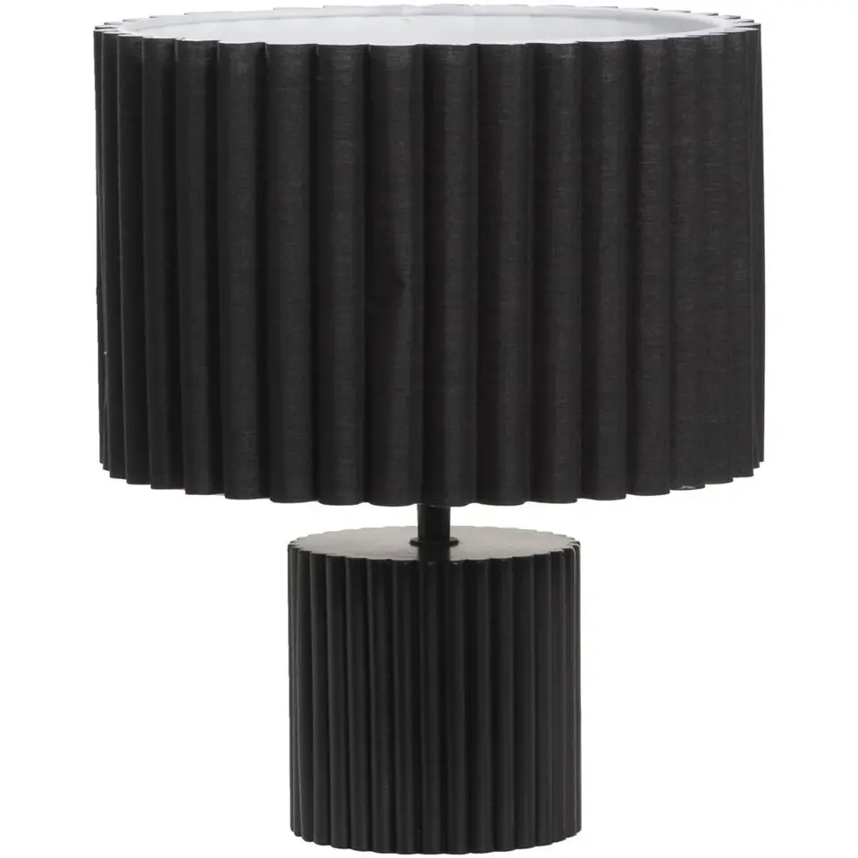 Lampvoet Riv - zwart hout - E27 - 21x&Oslash;12 cm