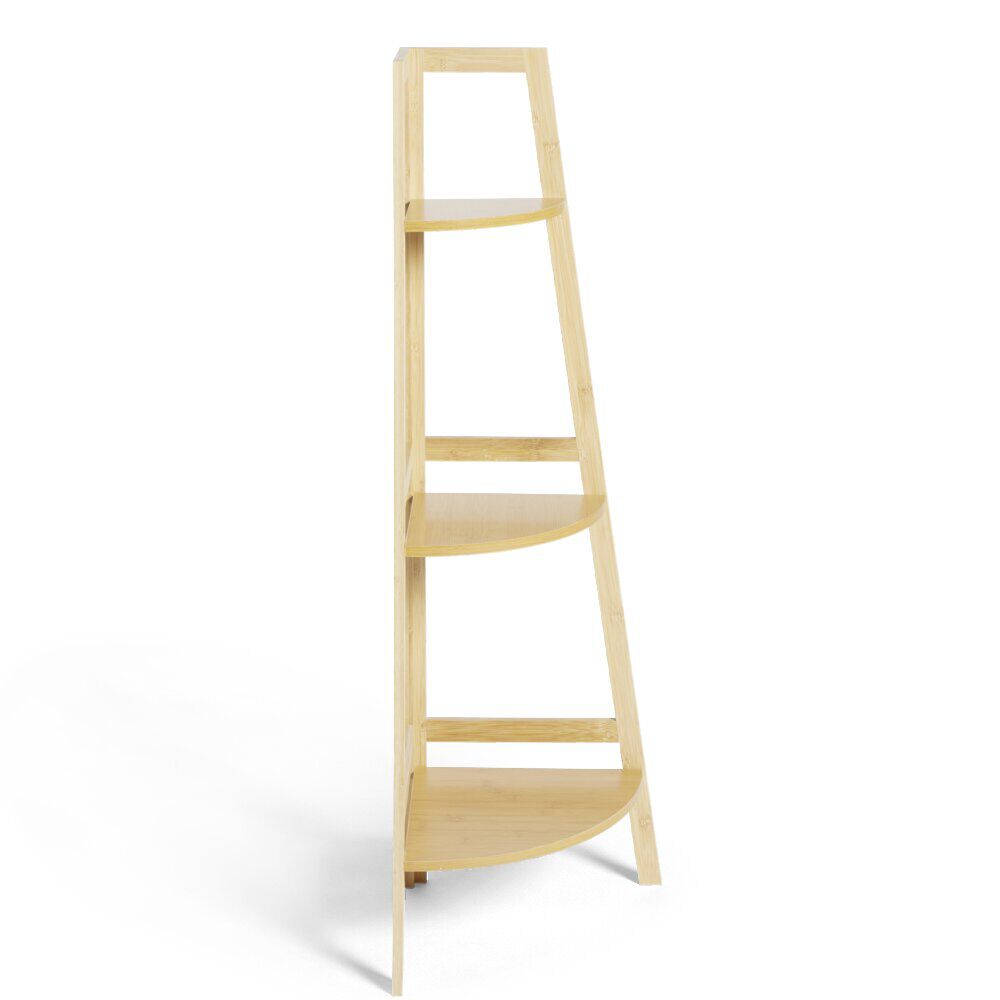 Etagère d'angle bambou 3 niveaux 32xH103x32cm