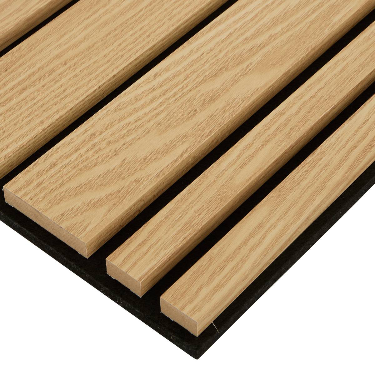 Decorative wall panel "Colva" Light oak effect, Black background, 60x60 cm