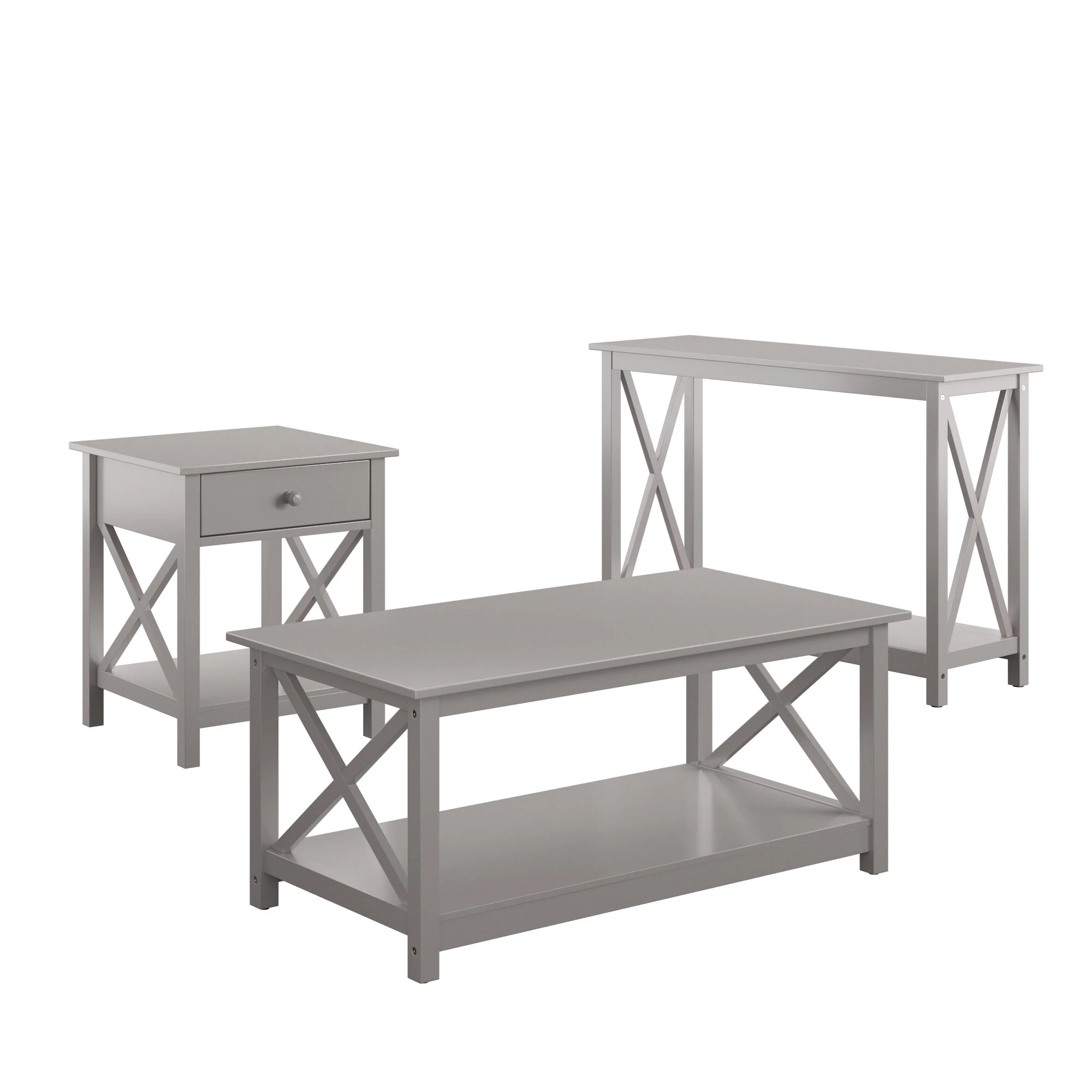 The Gray Barn Iris Knot X-frame Coffee Table or Table Set