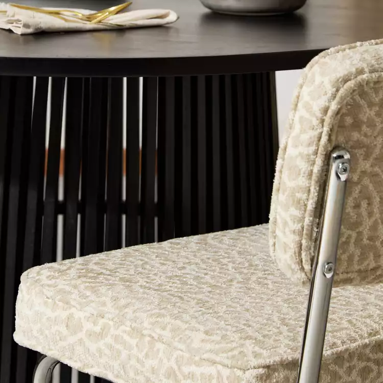 Habitat Jericho Black Dining Table And 4 Natural Chairs