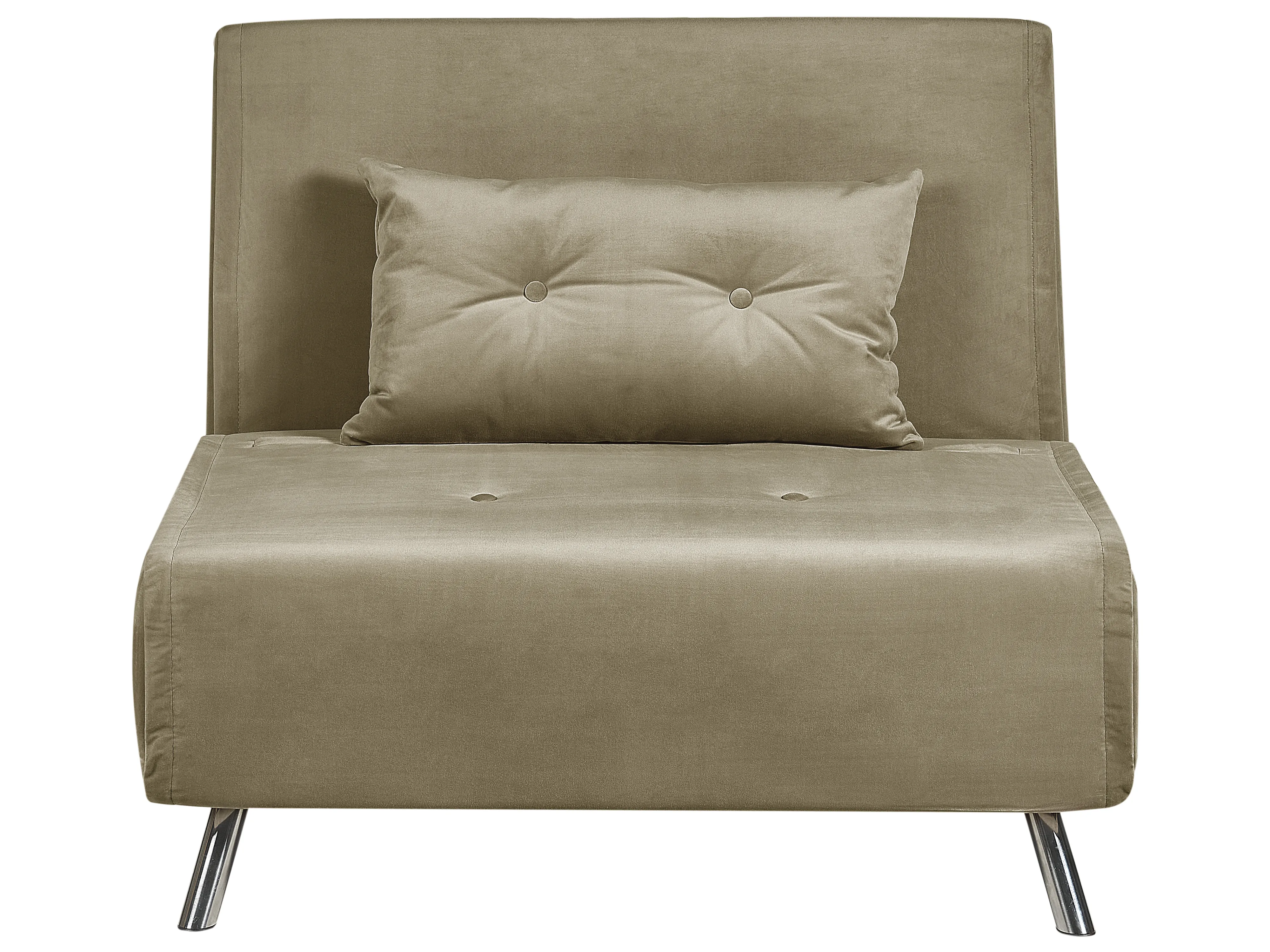 Single Sofa Bed FARRIS Velvet Olive Green