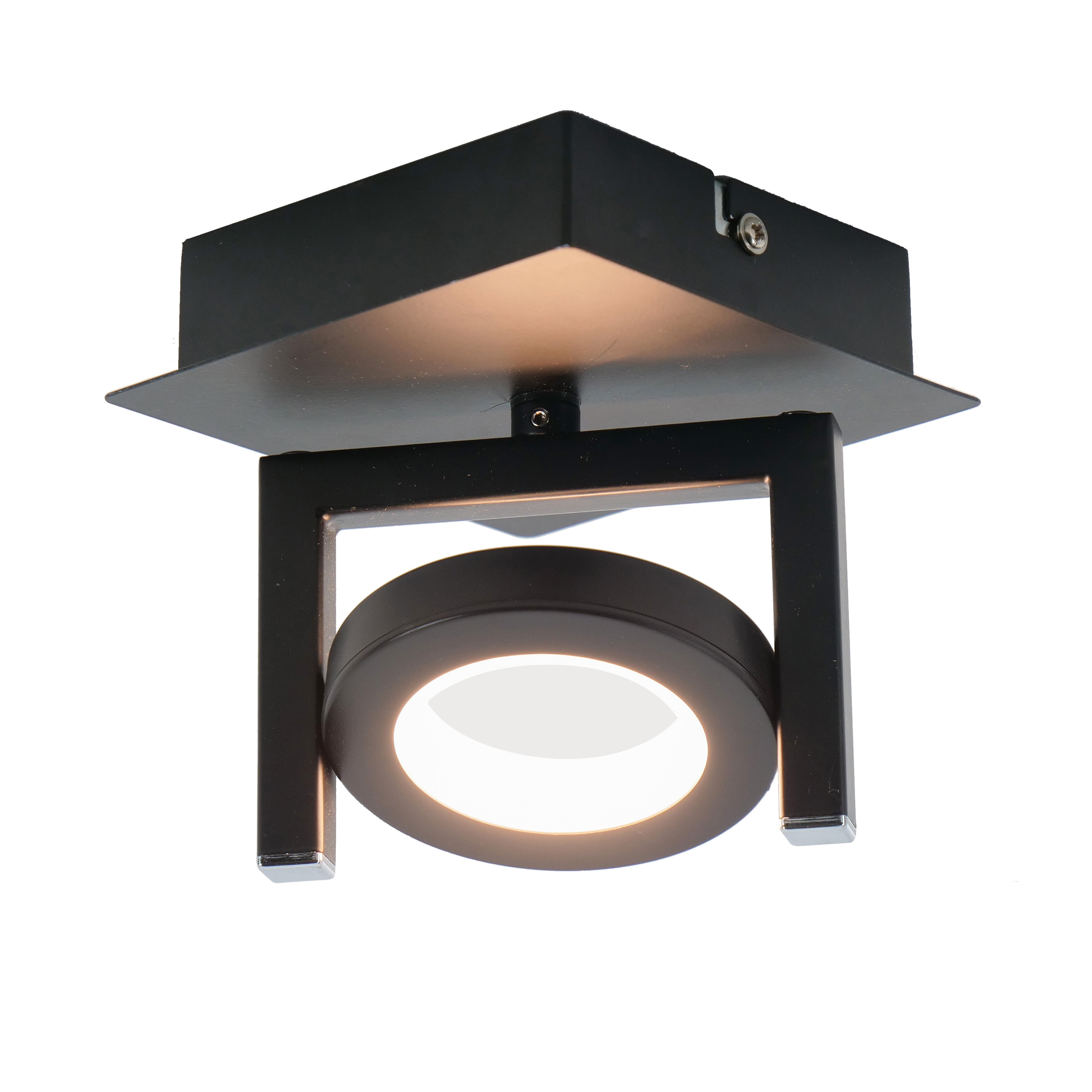 EGLO opbouwspot Trastanello - led - 1 lichts - zwart